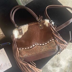 Myra Bag!  Leather and Hair on